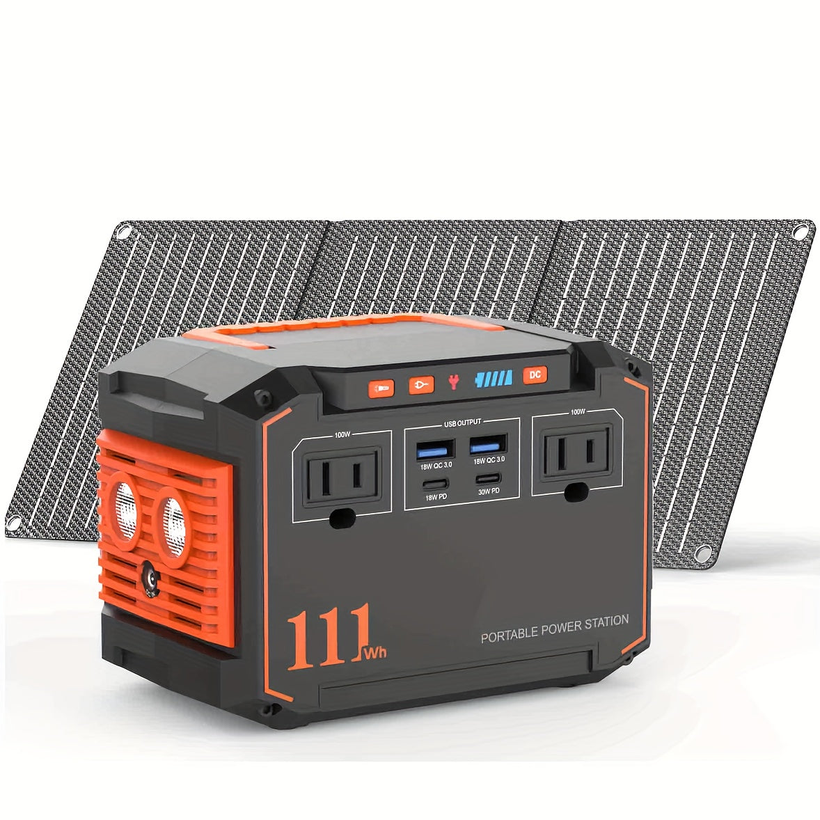 350W/150W Peak Solar Generator Portable Power Station with 40W/30W/21W Solar Panels Included, 240Wh/111Wh/88.8Wh Solar Power Bank AC DC USB Ports for Camping Tents, Emergency Outdoor Home Use...