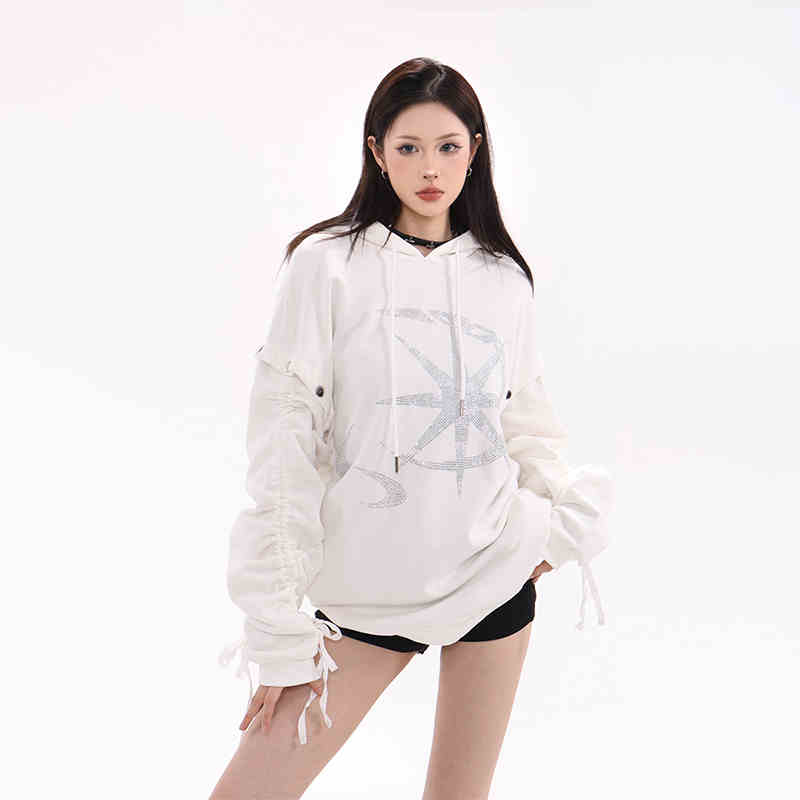 Women's Retro Hooded Sweatshirt Autumn Coat