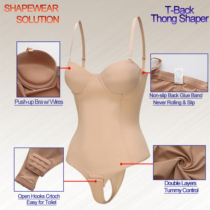 Strapless Plus-Size Shapewear Bodysuit for Gowns