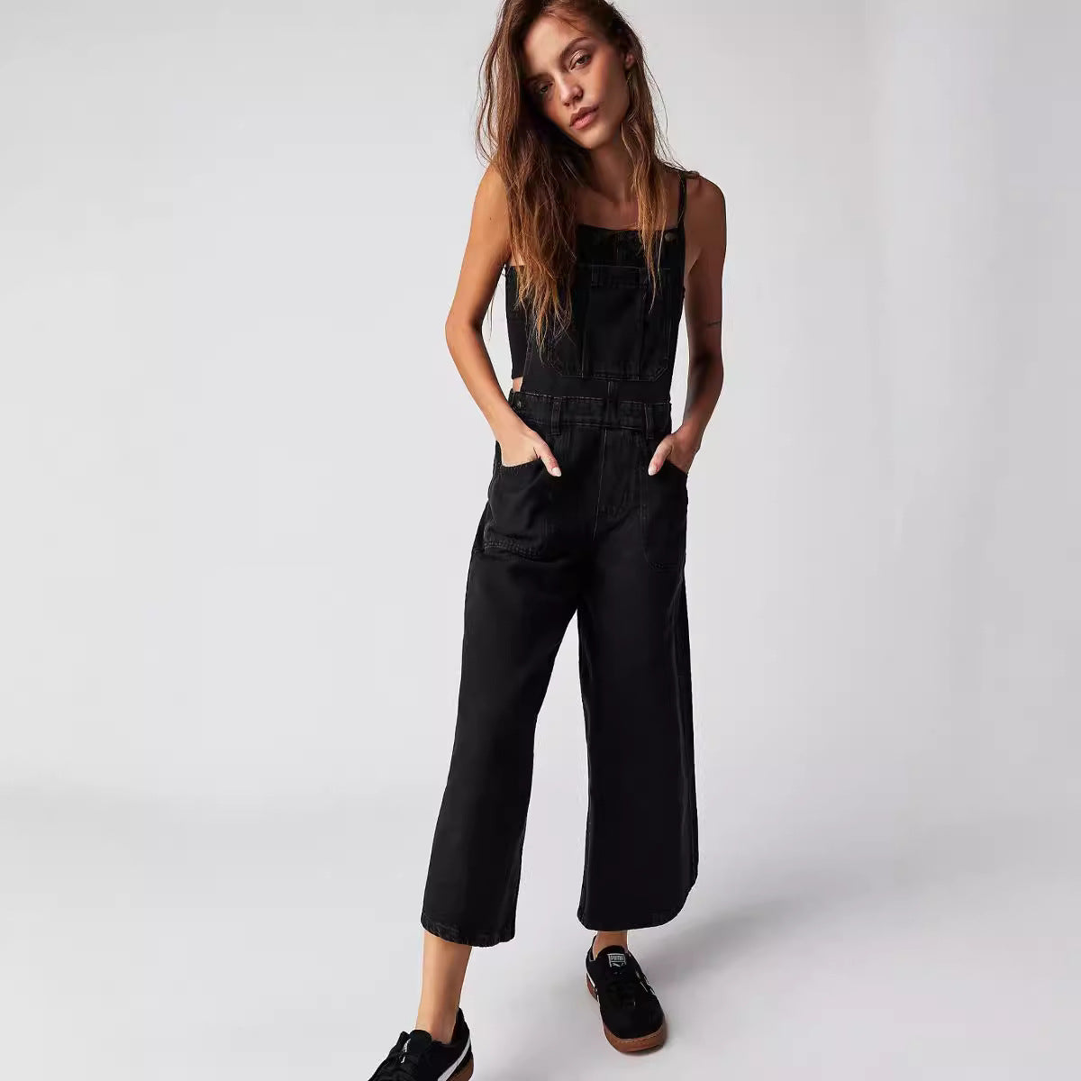 Women's Casual Strappy Denim Jumpsuit & Romper