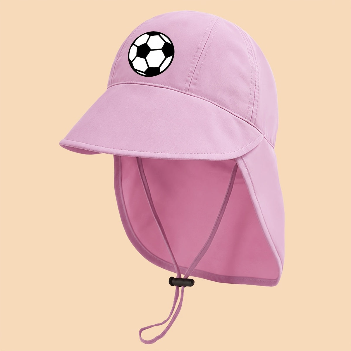 Children's Soccer Print Bucket Hat with Adjustable Strap