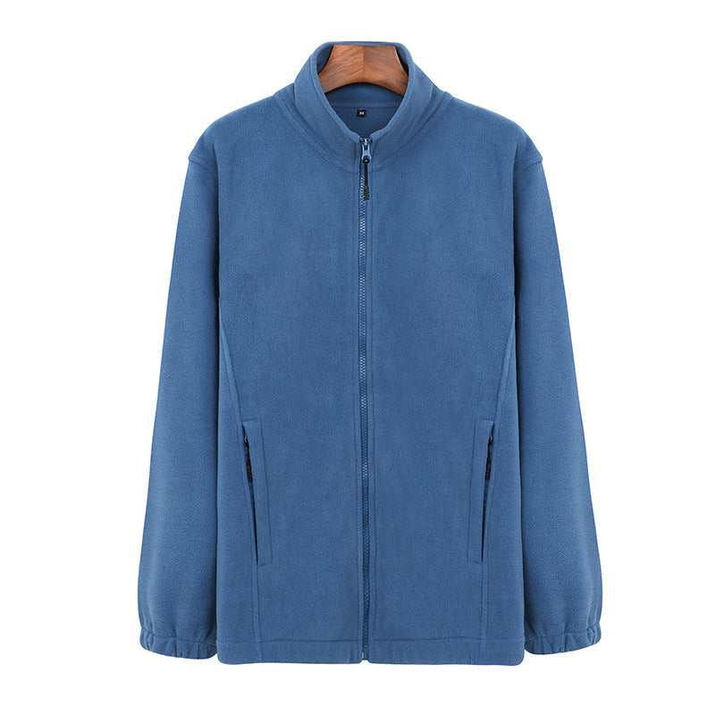 Warm Zip-Up Polar Fleece Winter Sports Sweater Coat