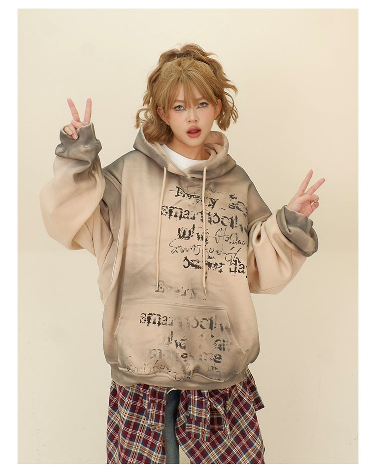 Women's Layered Hooded Chenille Sweater Loose Pullover