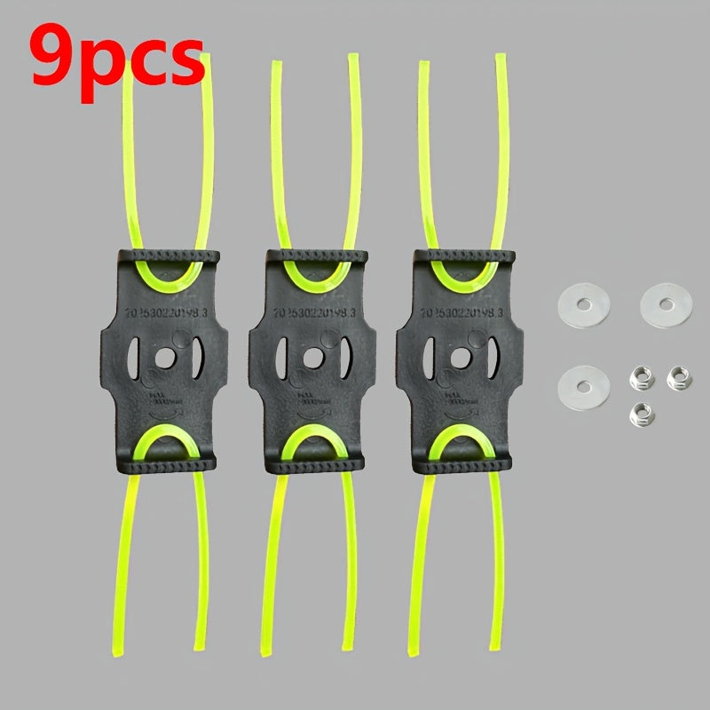 9-18 Piece Trimmer Line Set – Easy‑Install Durable Nylon Weed Cutting String