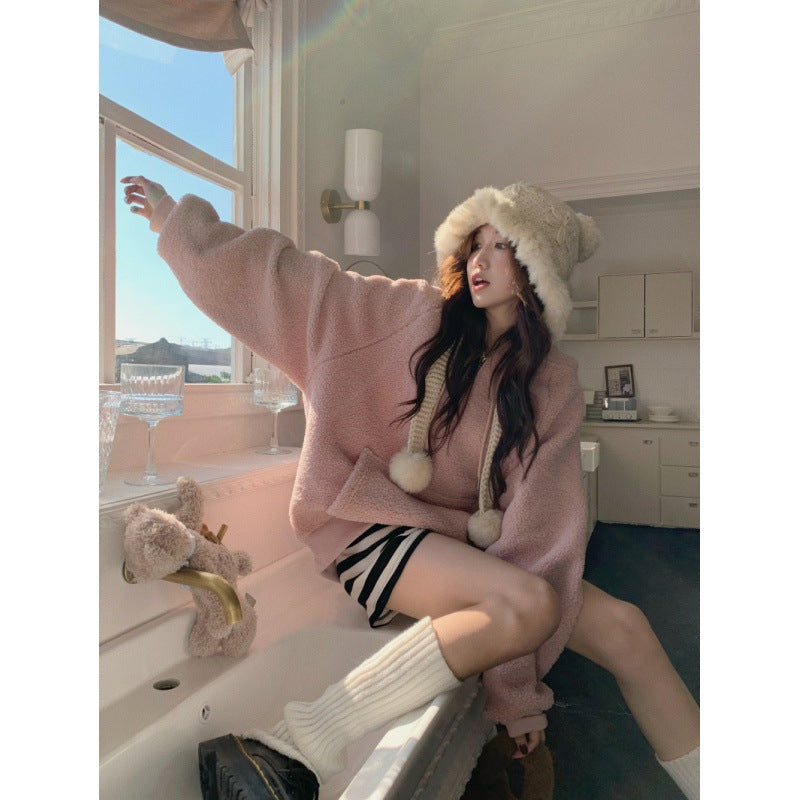 Cozy Fleece-Lined Hooded Sweatshirt for Women