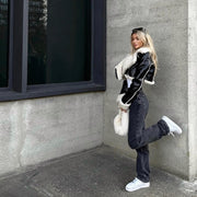 Fur‑Collared Street‑Style Biker Jacket – Bold, Short & Chic