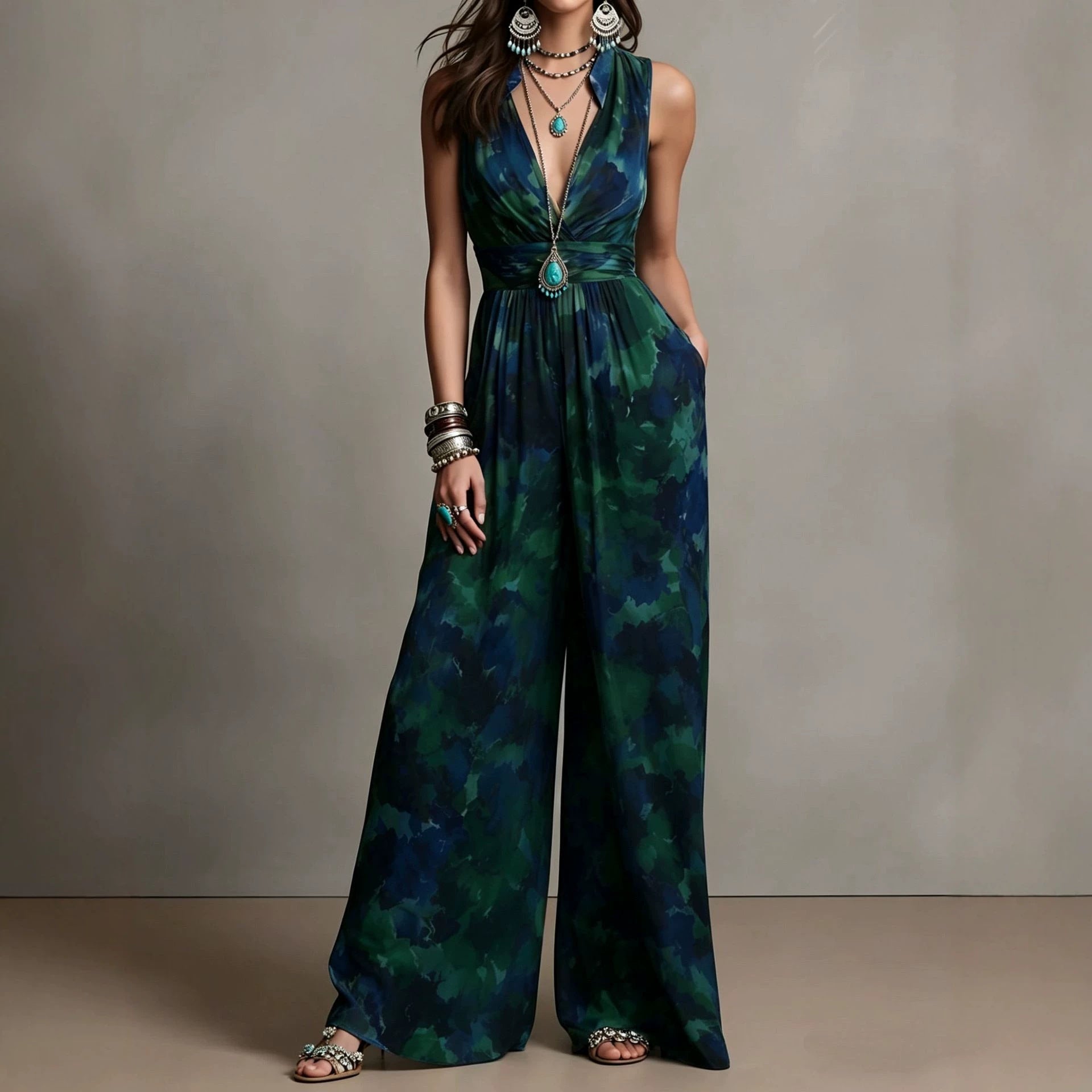 Womens New Fashion Waist-Cinching Jumpsuit
