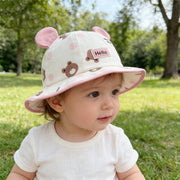 3D Bear Bucket Hat – Breathable Kids' Outdoor Hat for Spring and Summer