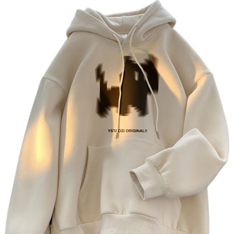 Oversized Retro Couple Pullover Hoodie