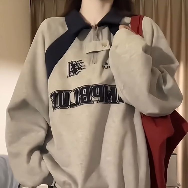 Women's Retro American Pullover Sweater Niche Top