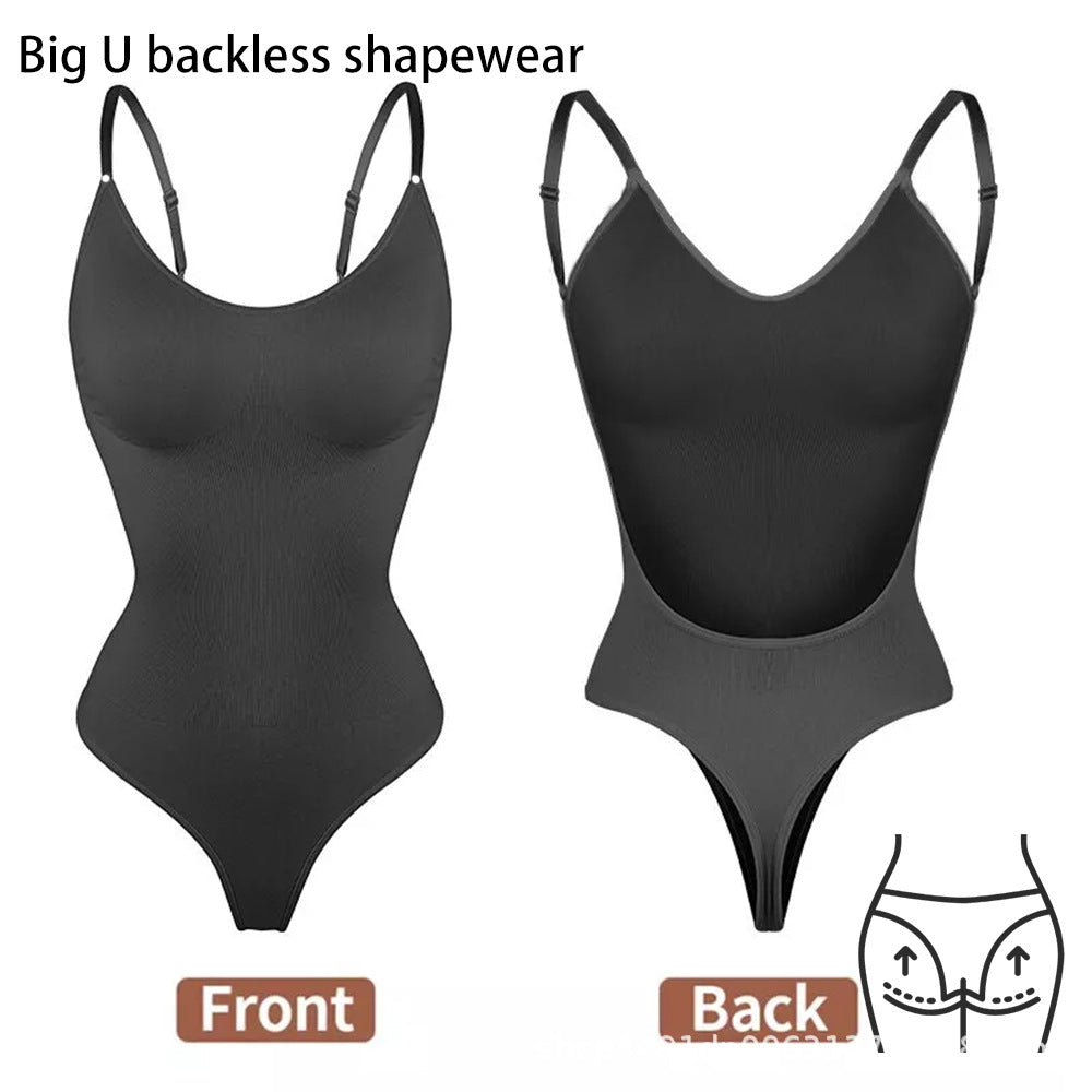 Plus Size Seamless Backless Shapewear Bodysuit