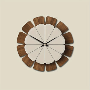 1pc Artistic Silent Wooden Wall Clock, Decorative Round Battery-Operated Timepiece, AA Battery Powered, Non-Included, for Home, Kitchen, Living Room, Bedroom, Office - 16 18 20 inch Options