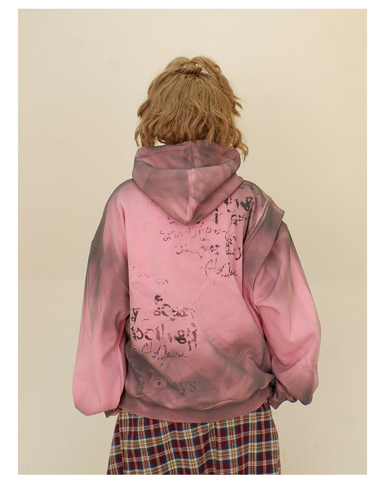 Women's Layered Hooded Chenille Sweater Loose Pullover