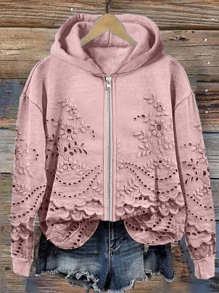 Women's Casual Digital Print Pullover Hoodie