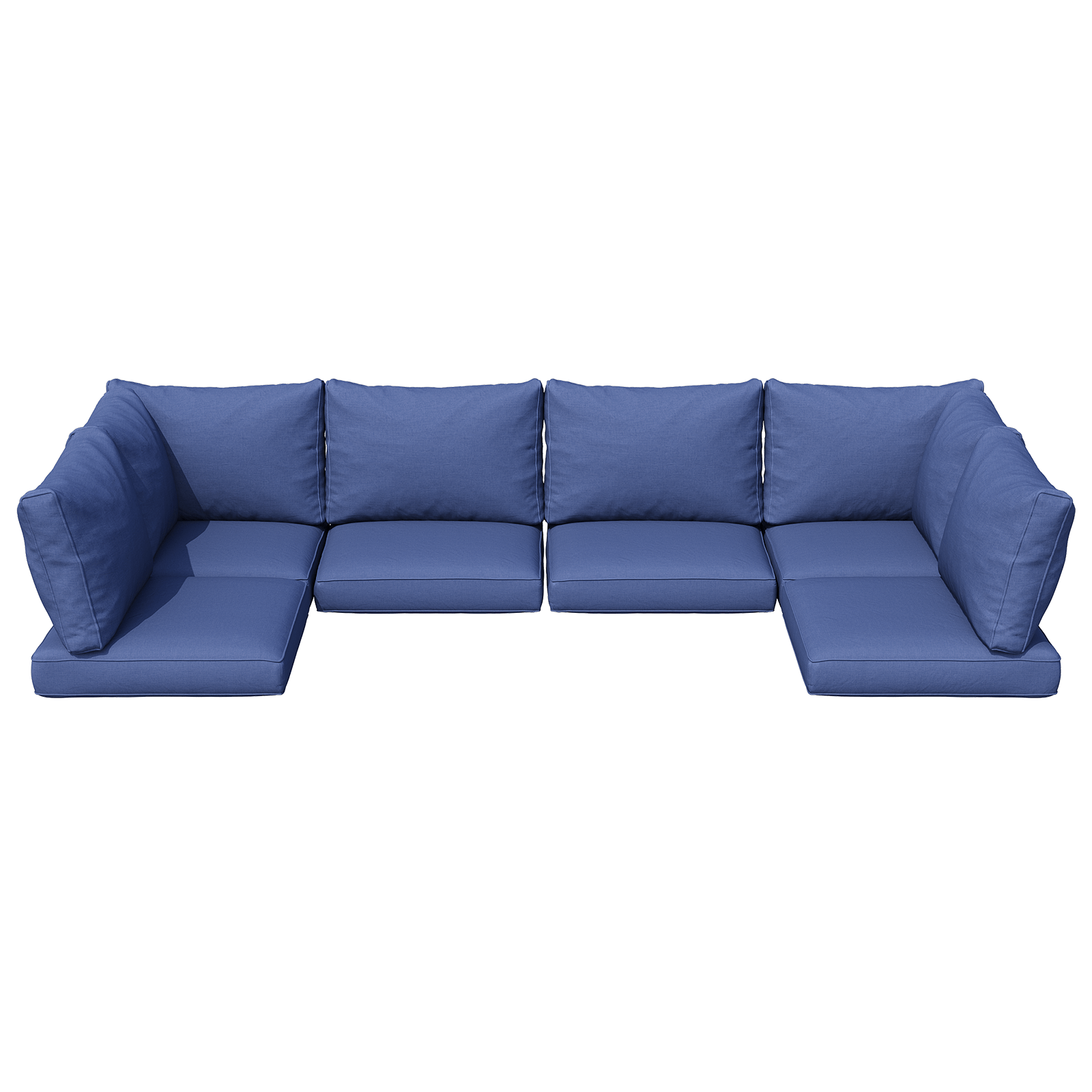 9/14-Piece Outdoor Replacement Cushions For Patio Furniture, Deep Seat Cushions For 4&6 Seat Sectional Sofa, Water-Repellent L-Shaped Couch Pads