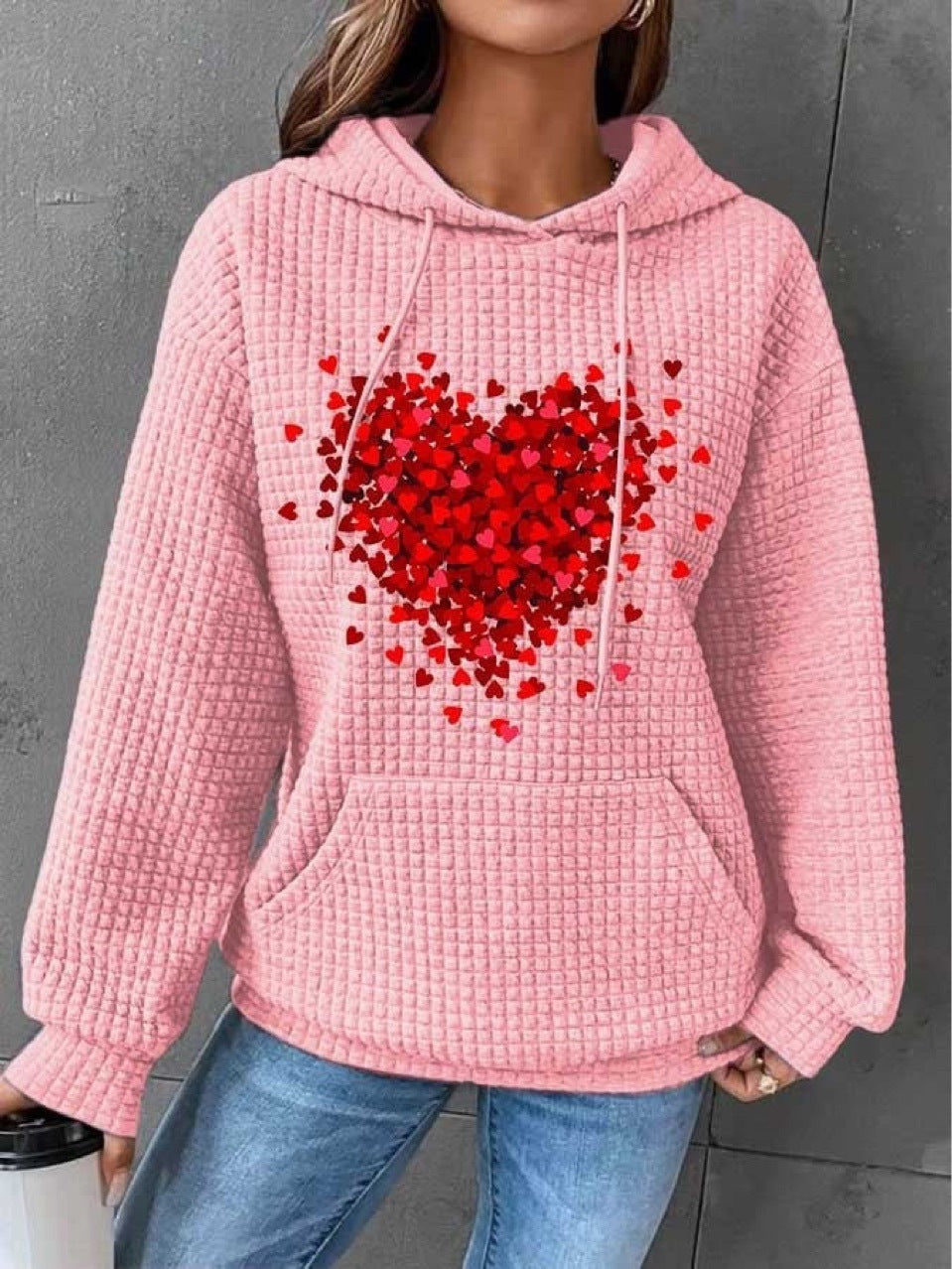 Women's Casual Printed Long Sleeve Loose Sweater