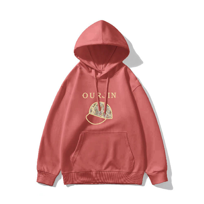 Fleece-Lined Cute Anime Print Winter Hoodie