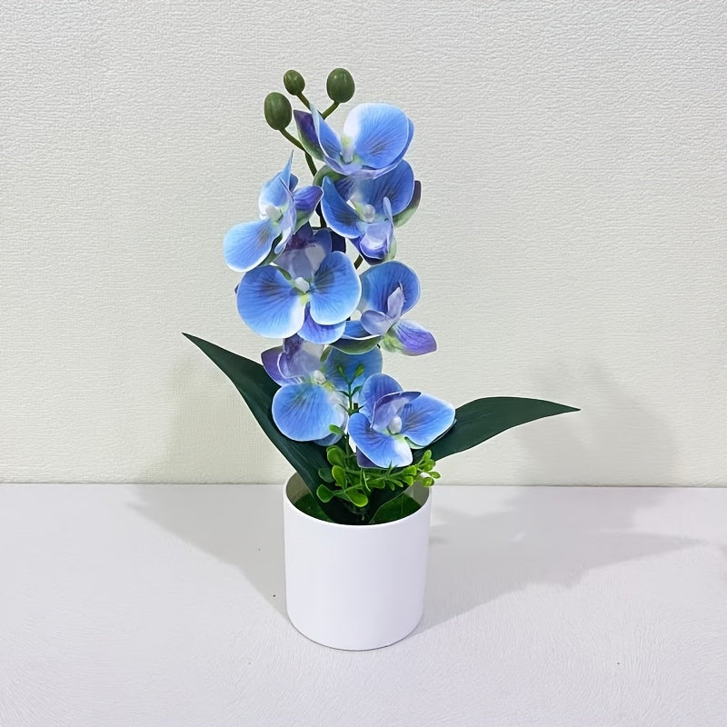 Artificial Orchid Bonsai Plant with Pot – Decorative Chinese‑Style Artificial Flowers