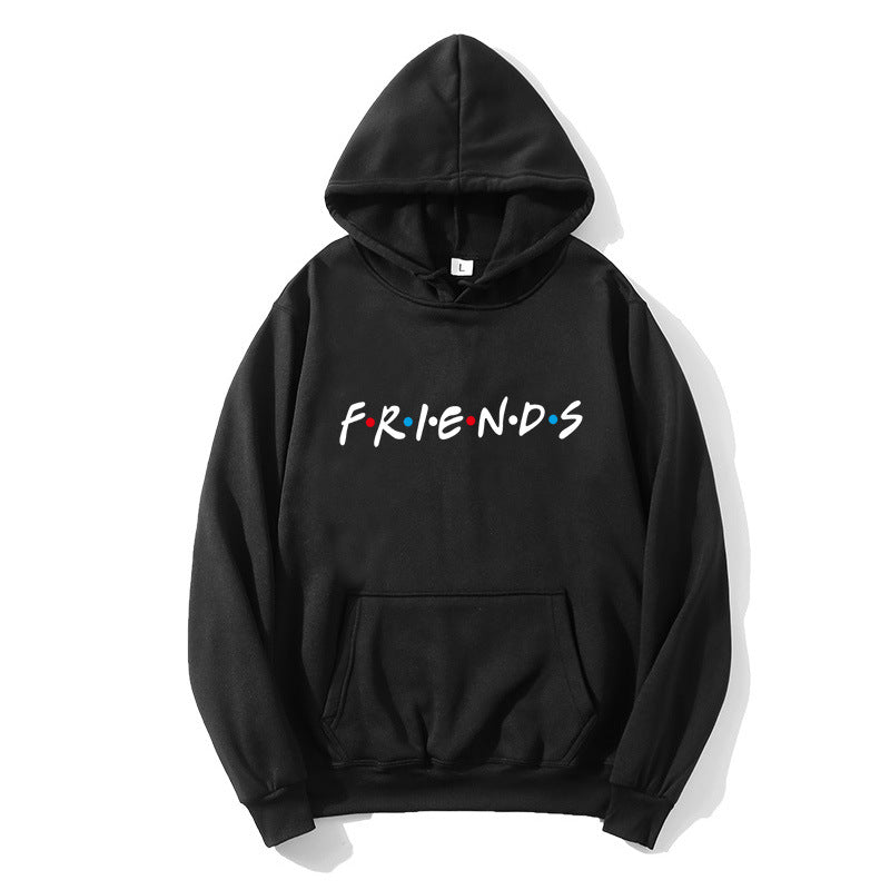 Women's Letter Print Long Sleeve Hooded Sweatshirt