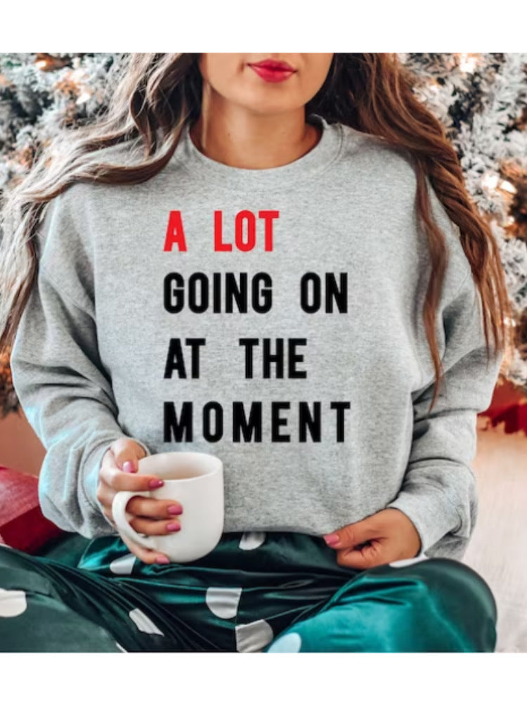 Plus Size Striped Loose Casual Round Neck Sweater
