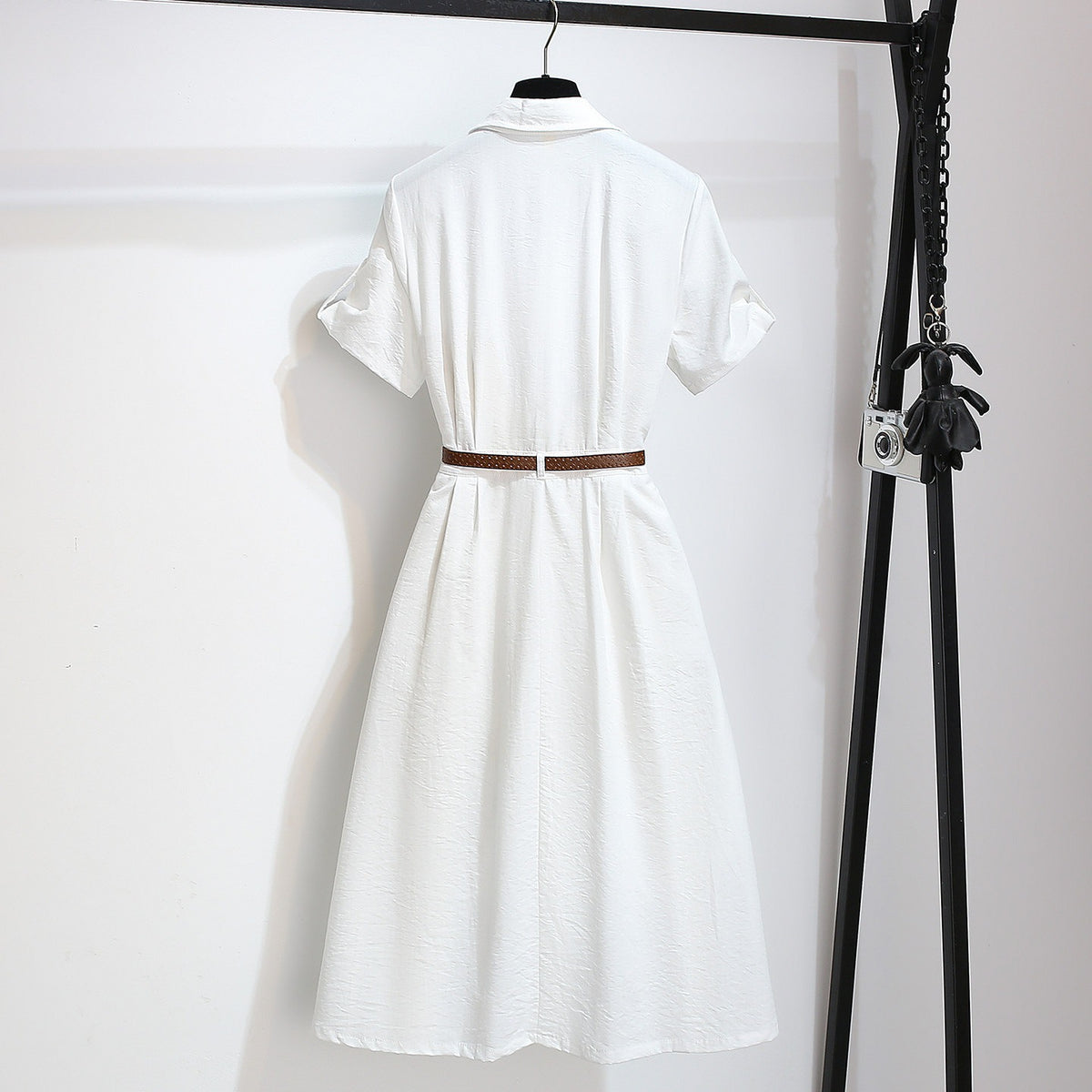 Summer New Waist-cinching A-line Shirt Dress