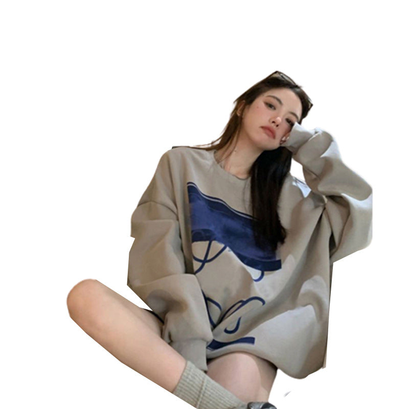 Mid-length Pullover Sweater Women's Loose Slimming Top