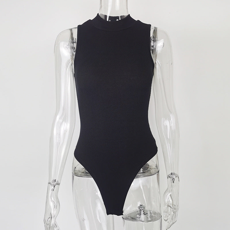 Women's Sexy Slim-Fit Sleeveless Ribbed Tank Jumpsuit