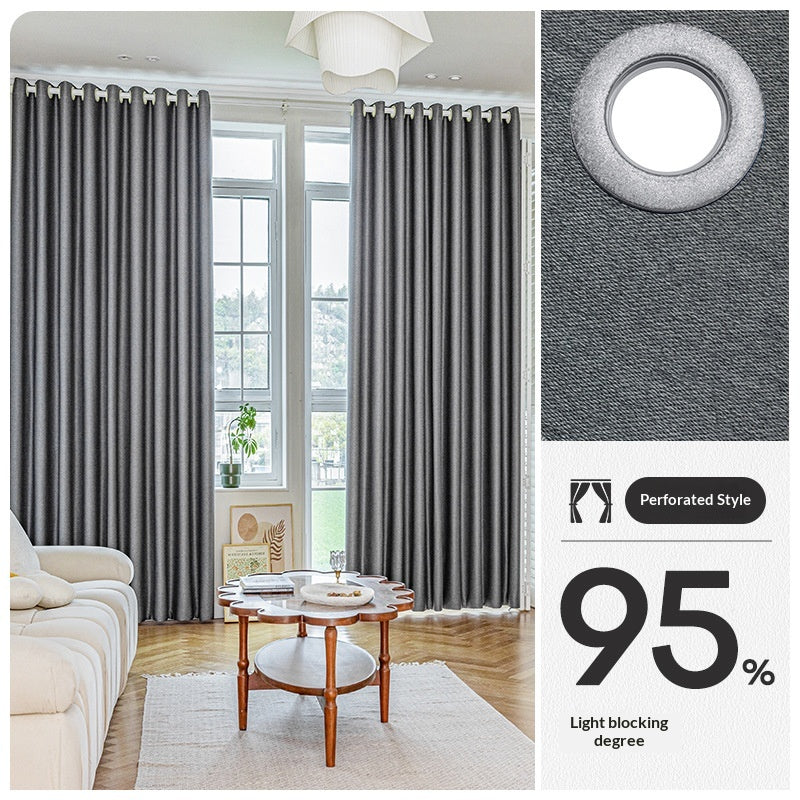 Drill Free Installation High Precision Blackout Curtain with Rod