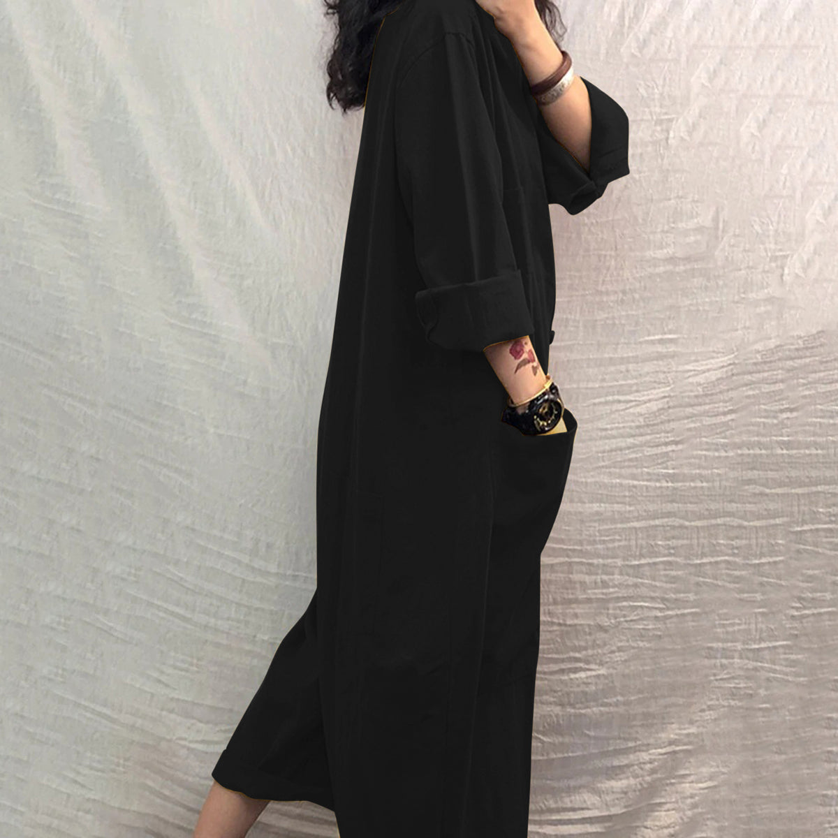 Plus Size Multi-Pocket Utility Jumpsuit for Women
