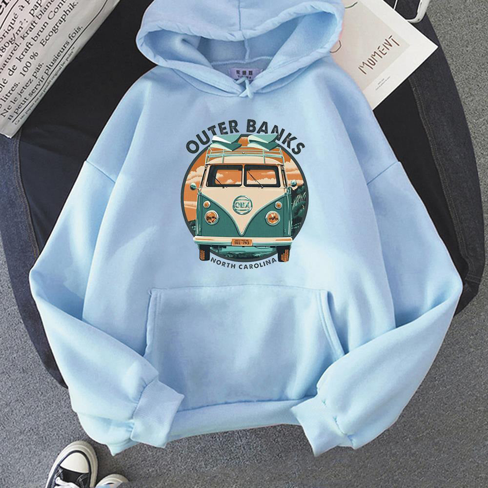 Cute Cartoon Fleece Lined Winter Hoodie