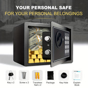 Fireproof Safes with Fireproof Money Bag & Sensor Light Digital Keypad Home Safe with Fireproof Bag & Adjustable Shelf Security Safe for Money Business Office Money Safe Box