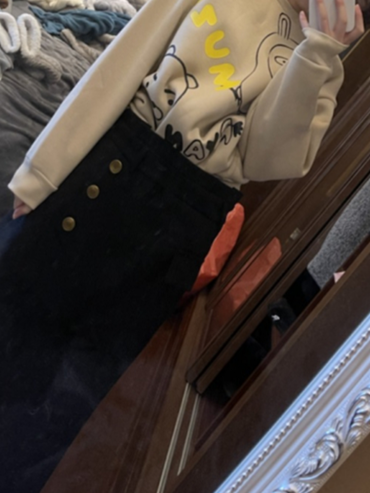 Cute Printed Crewneck Loose Long-Sleeve Sweater