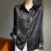 Jacquard Shirt Womens New Vintage Chinese-style Tang Suit Top