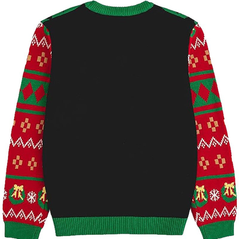 Cute Gingerbread Man Pullover Sweater for Women Autumnwinter Long Sleeve