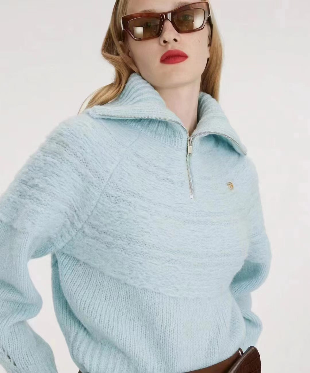 Women's Cozy Half-Zip Wool Pullover Sweater