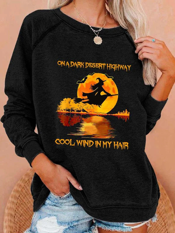 Women's Casual Halloween Graphic Print Sweatshirt