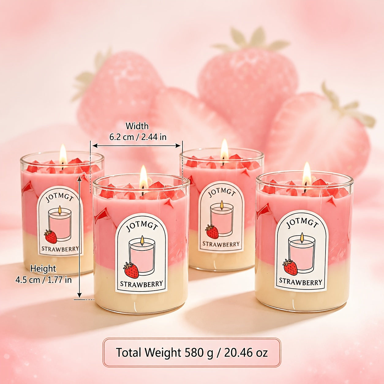 Strawberry Milk Scented Candle