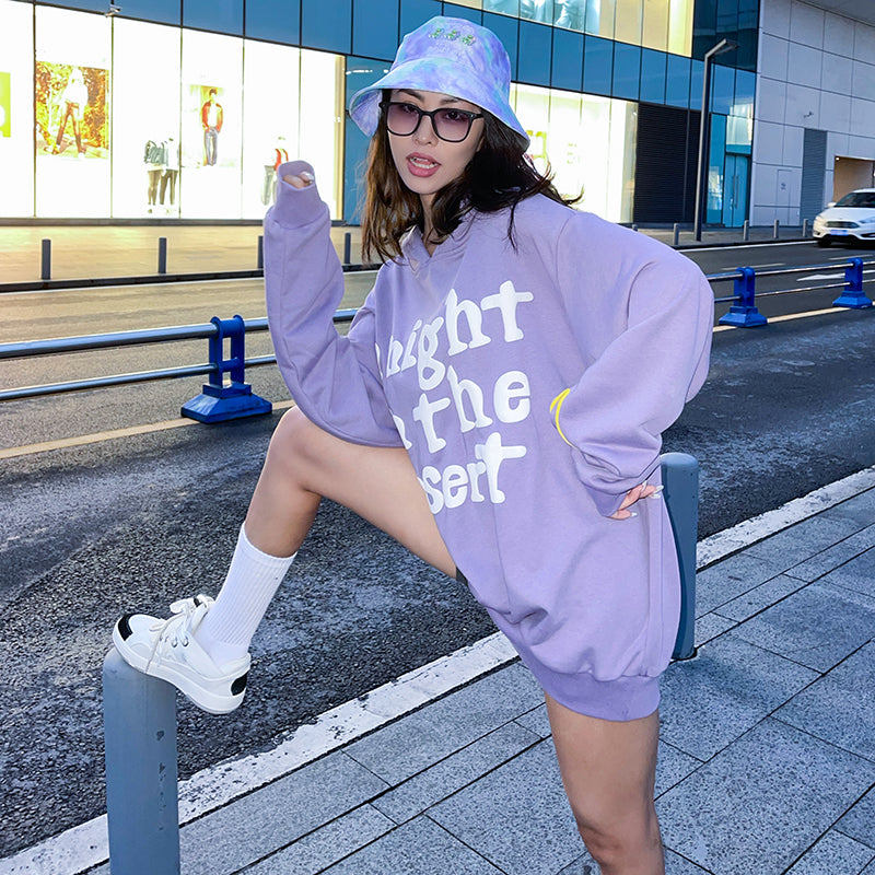 Unisex Star Print Colorblock Hoodie Streetwear Sweatshirt