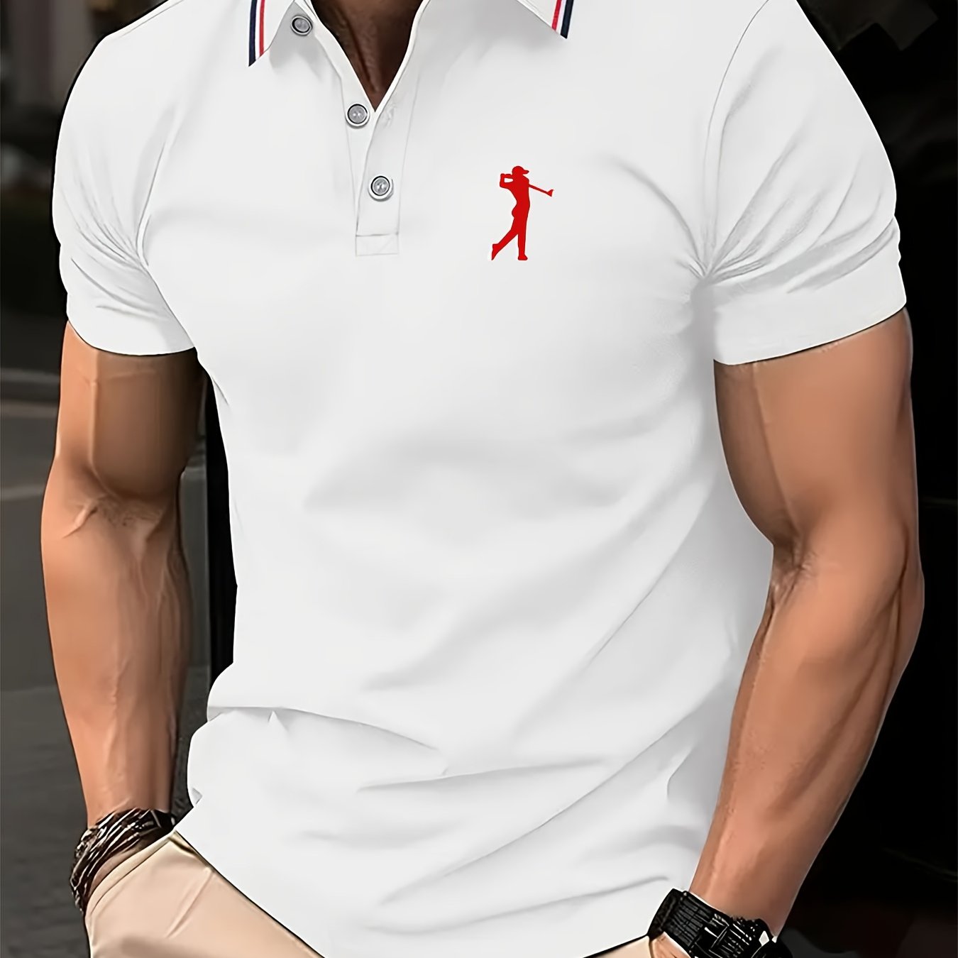 Men's Short Sleeve Printed Golf Shirt – Spring & Summer