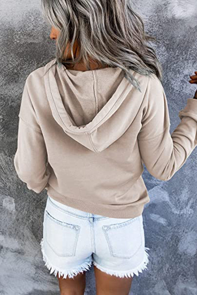 Women's Casual Hooded Sweatshirt with Pockets