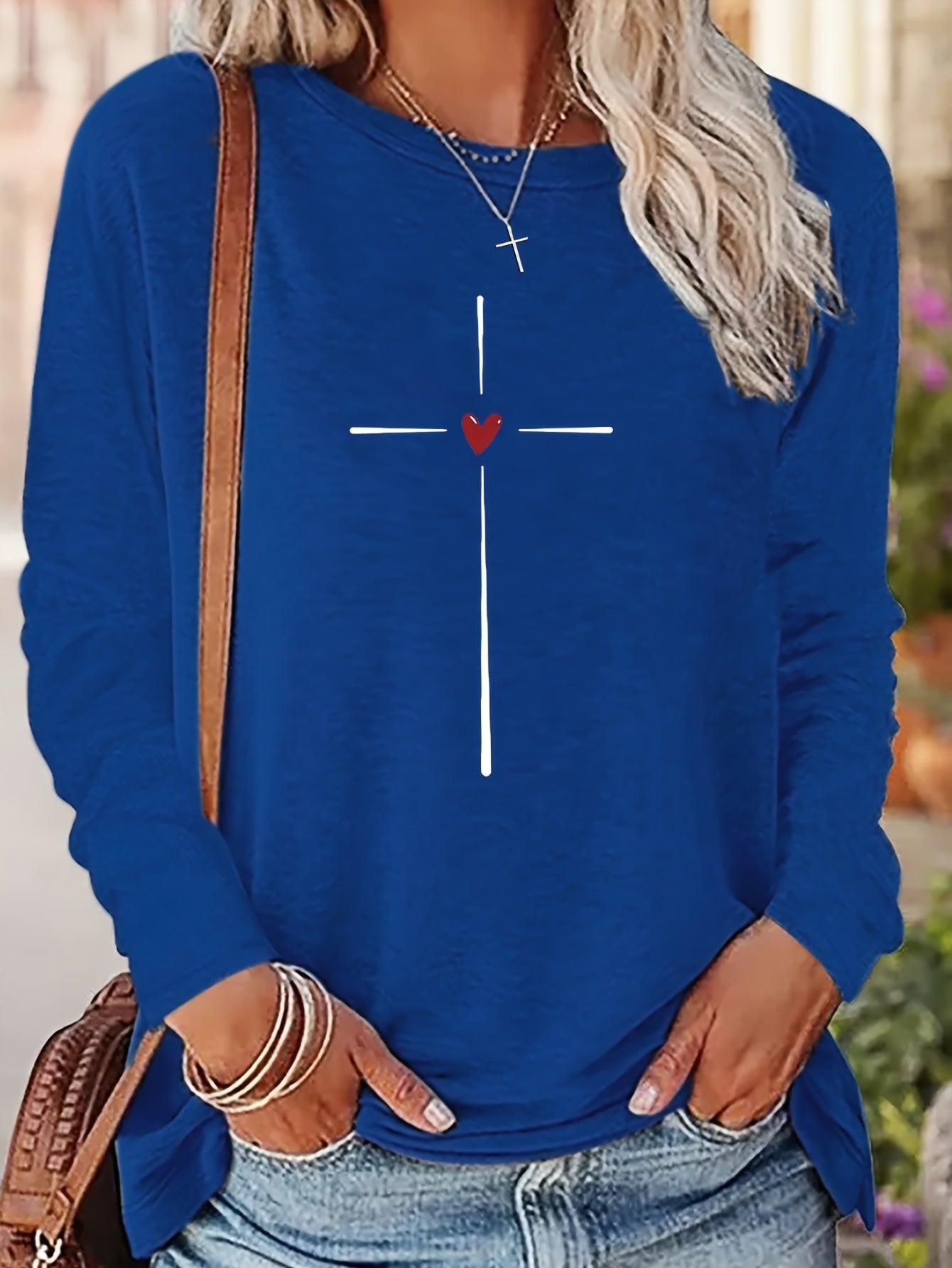 Plus Size 3D Printed Casual Long Sleeve Hoodie