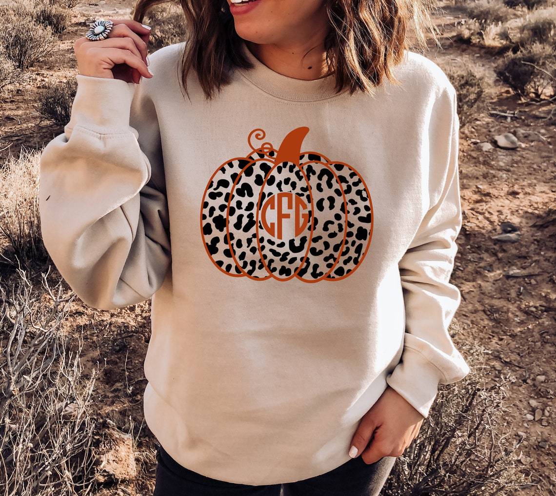 Halloween Pumpkin Print Long Sleeve Casual Sweatshirt
