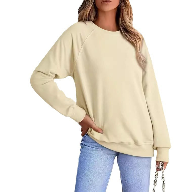 Women's Cozy Round-Neck Loose Casual Pullover Sweater