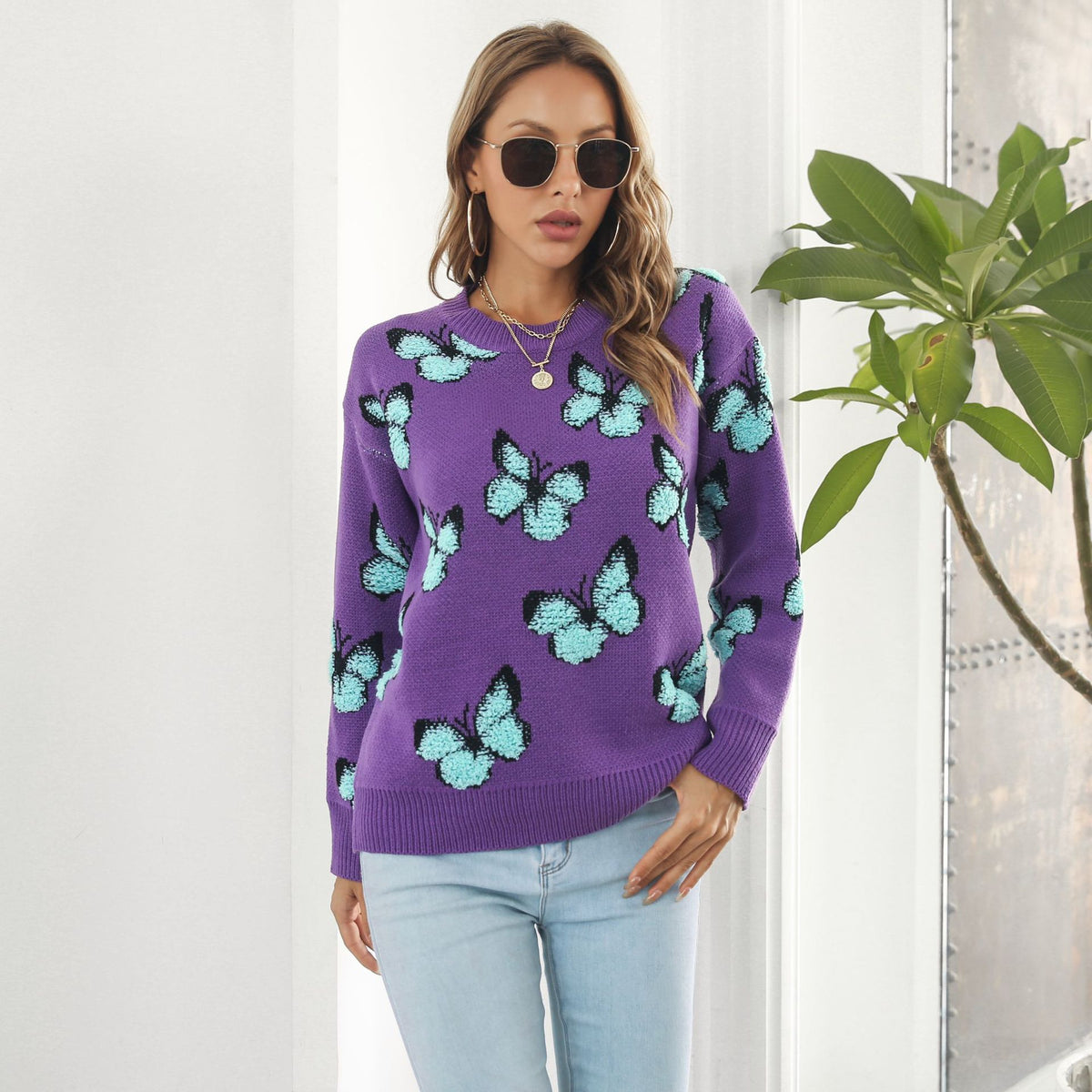 Y2k 3d Butterfly Sweater for Women