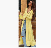 Long Sweater Coat Womens Flared Long-sleeve Cardigan