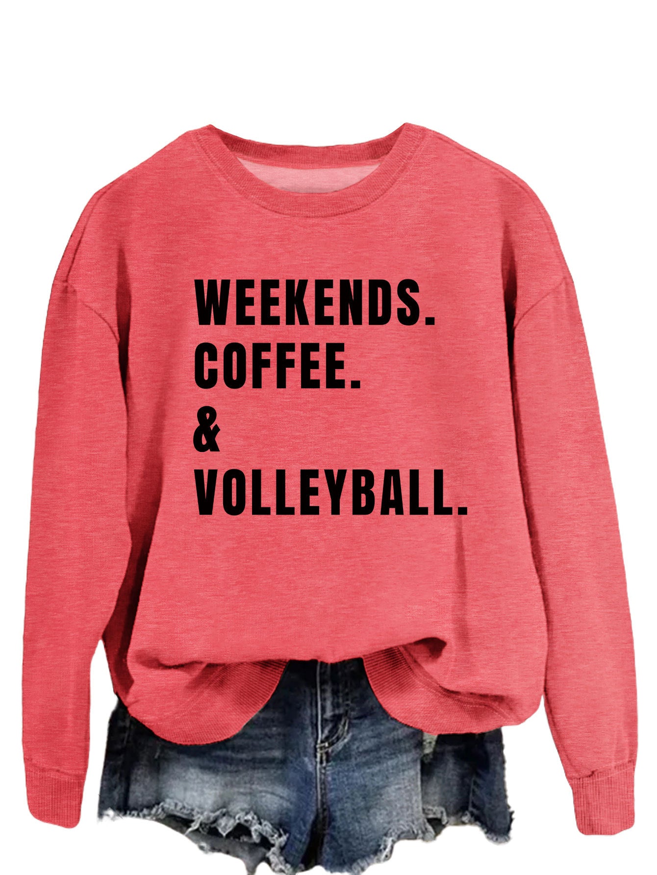 Women's Cozy Round Neck Long Sleeve Loose Sweatshirt