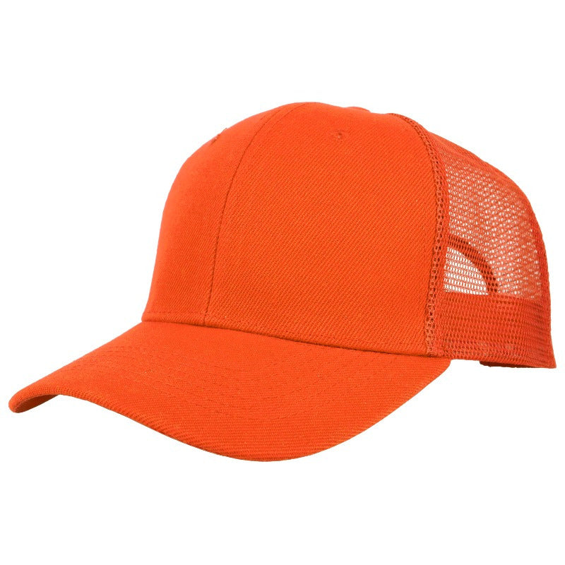Black Mesh Trucker Snapback Hat with Structured Front