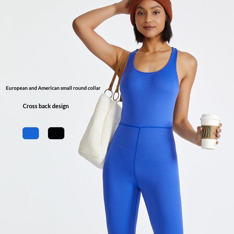 High-Stretch Seamless Yoga Bodysuit & Pants Set