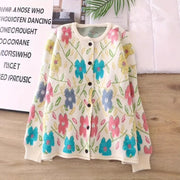 Casual Loose-fit Cozy-style Sweater Coat Versatile for Women
