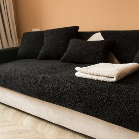 Thickened Lambswool Sofa Cushion Non-Slip Cover